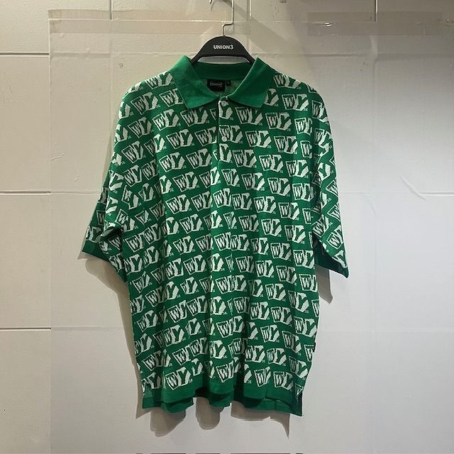 WASTED YOUTH WY MONOGRAM KNIT POLO SIZE-L ウェイステッド
