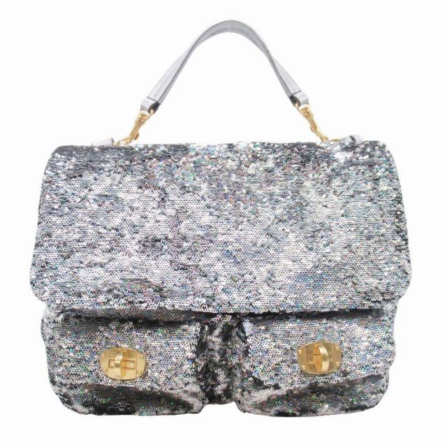 美品 ミュウミュウ miumiu スパンコール 2WAY ショルダーバッグ 