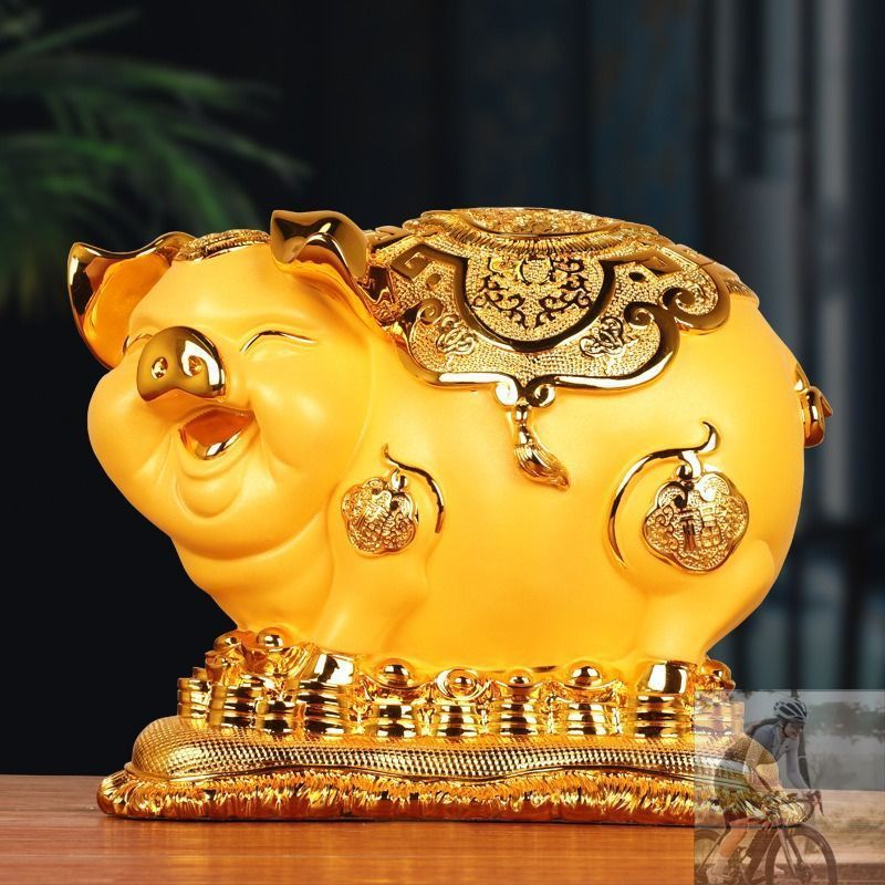金運上昇・風水】幸運の金の猪豚置物 【公式通販】