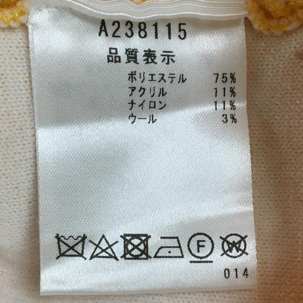 理論的な アルチビオ ハイネックセーター オレンジ×白 袖ライン ニット レディース 36 S ゴルフウェア archivio 奮闘