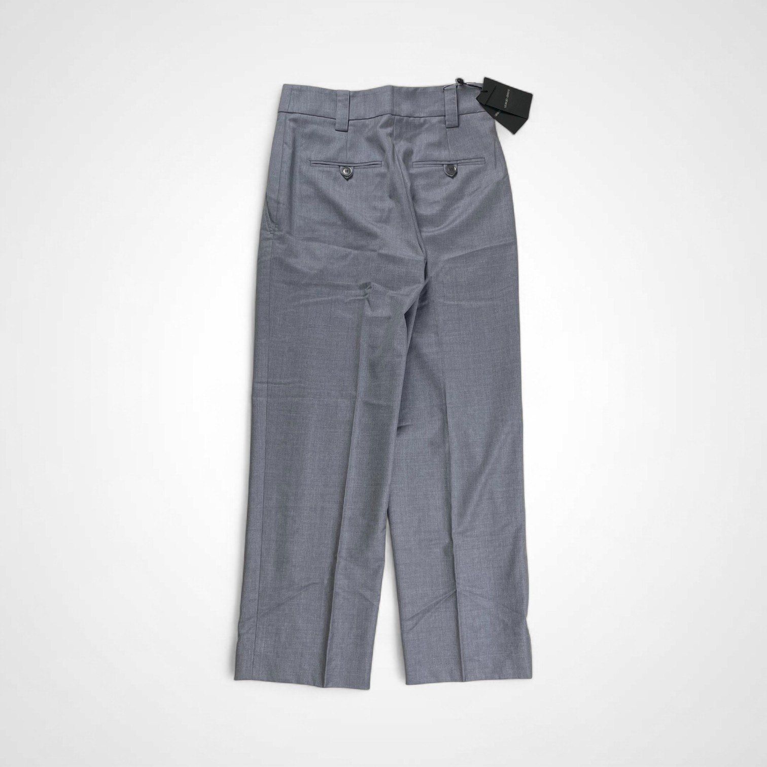 GIORGIO ARMANI ジョルジオ アルマーニ Super150 s スラックス ブルーグレー イタリア製 参考定価 200 000程度 SIZE 38 M程度