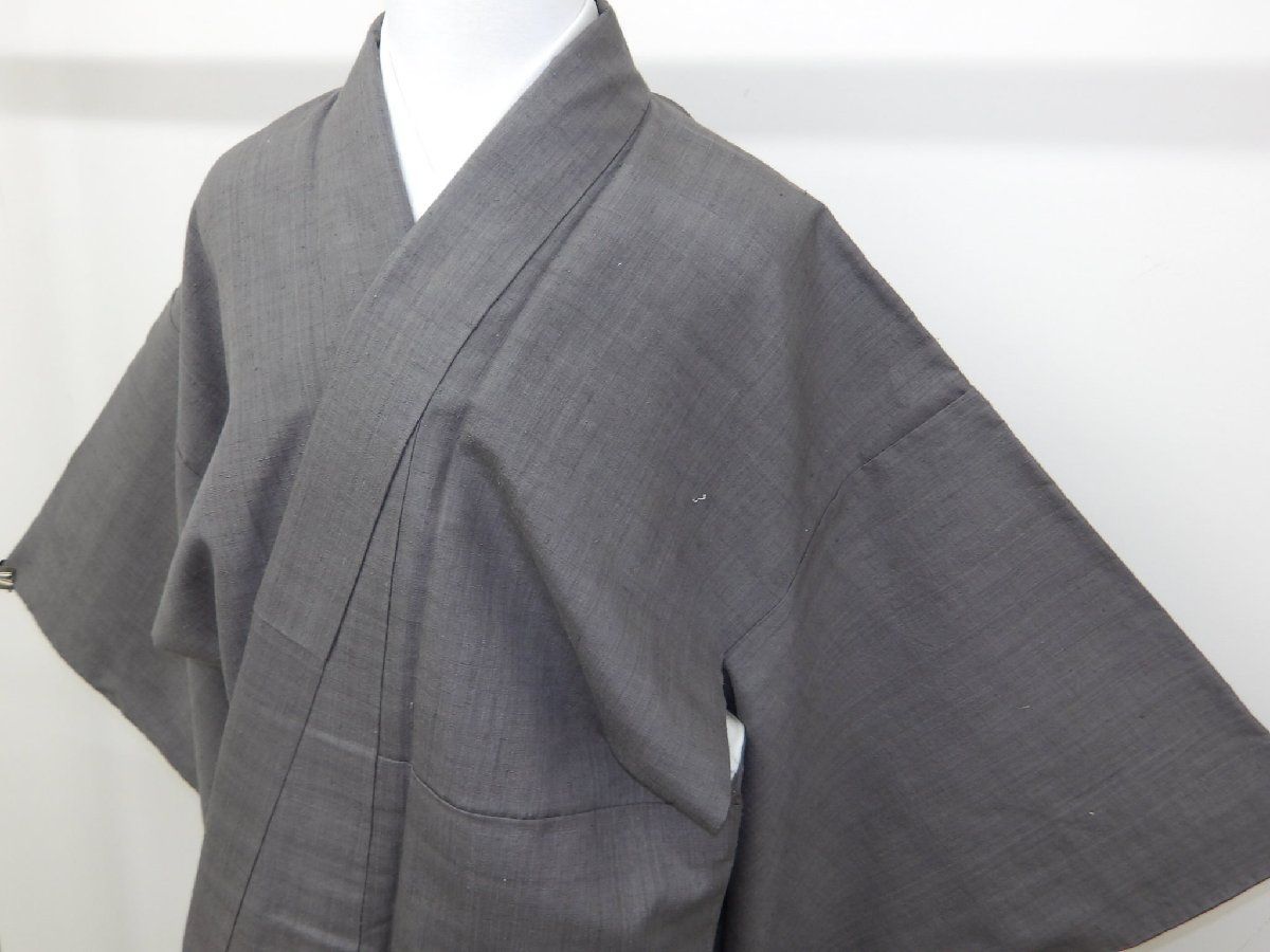 値下 本場　結印　無地結城紬 P40192 本場 結城紬 袷 無地 墨色 t - メルカリ