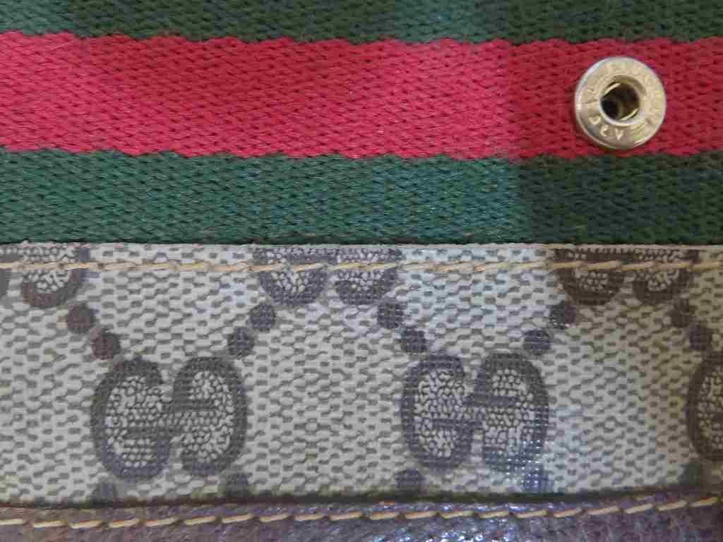 BJK2☆グッチ/GUCCI シェリーライン GG柄 二つ折り 財布 オールド