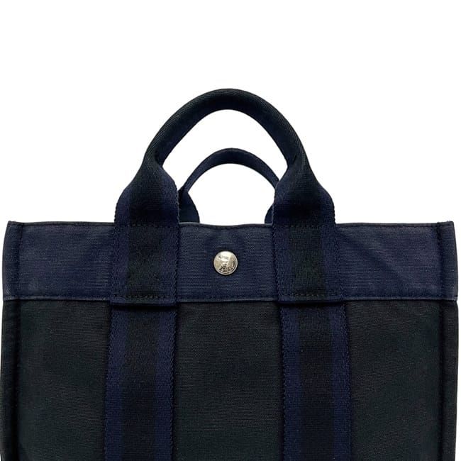 専用 HERMES エルメス キャンバス ドーヴィルPM ブラック エルメス