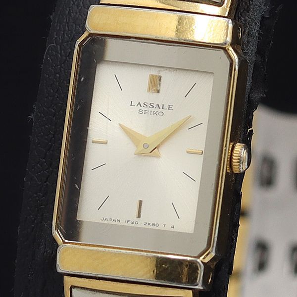 希少 SEIKO LASSALE セイコー ラサール 1F20-6C70 稼働・付属完備】セイコー ラサール 1F20-6C70 ルビー調 バングル