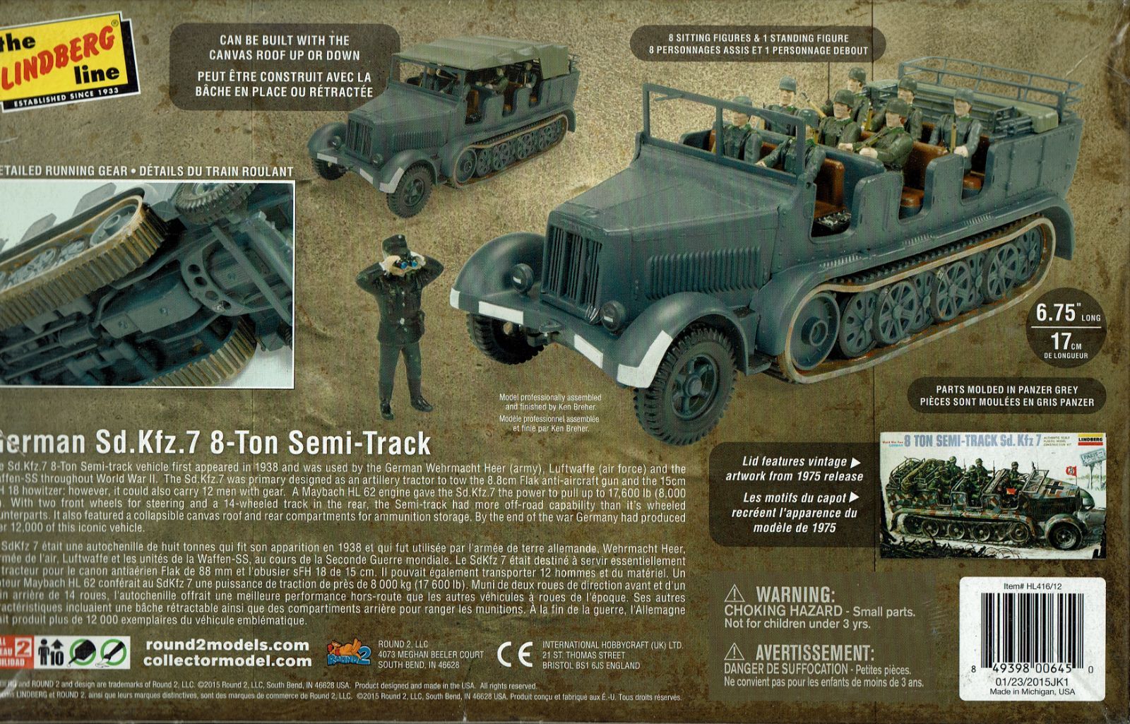 Sd.Kfz.7 WWII ドイツ 8トン セミトラック 1/40 リンドバーグ リンドバーグ 1/40 WW.II ドイツ軍 Sd.Kfz.7 8トンハーフ