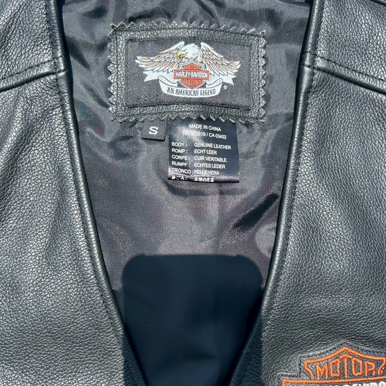 <S サイズ> ハーレーダビッドソン 純正 レザーベスト ハーレーダビッドソン HARLEY-DAVIDSON 純正 レザーベスト Sサイズ