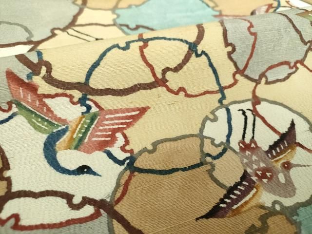 九寸名古屋帯 紬地