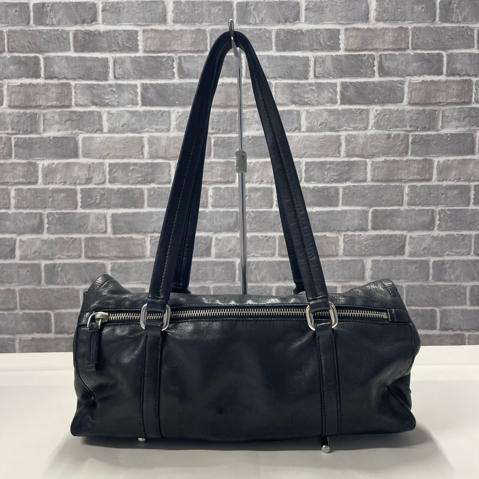 PRADA（プラダ） Royal Calf Easy Satchel ハンドバッグ ブラック 