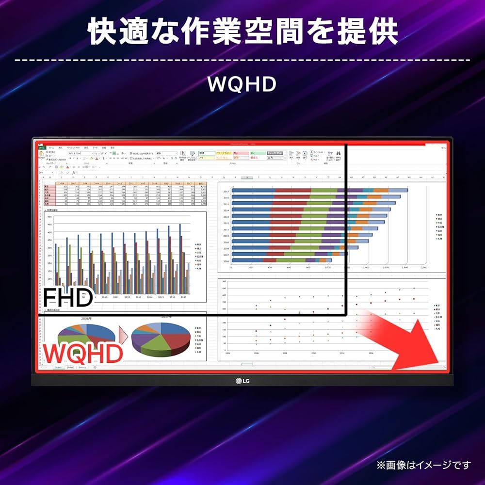 LG ゲーミングモニター LG UltraGear 27GS75Q-B 27.0インチ|WQHD 2560×1440 |アンチグ |180Hz