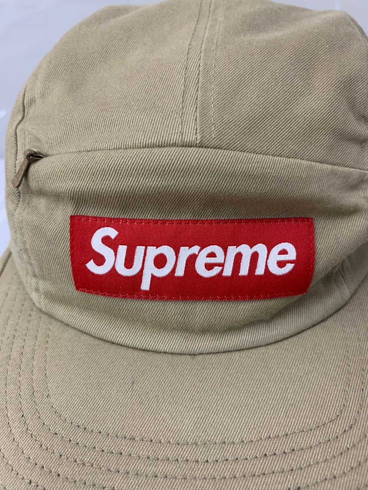 シュプリーム SUPREME 17ss フロントパネルジップキャンプキャップ Front Panel Zip Camp Cap 帽子 メンズ帽子  キャップ ロゴ ブラウン 201goods-461 - メルカリ