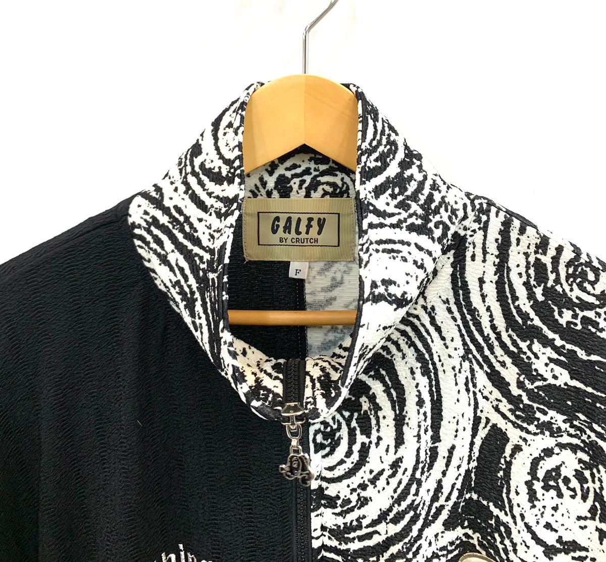 90s 00s GALFY ガルフィー　総柄　セットアップ　古着 ガルフィー GALFY ジャージ セットアップ 90s 11202 黒 ブラック