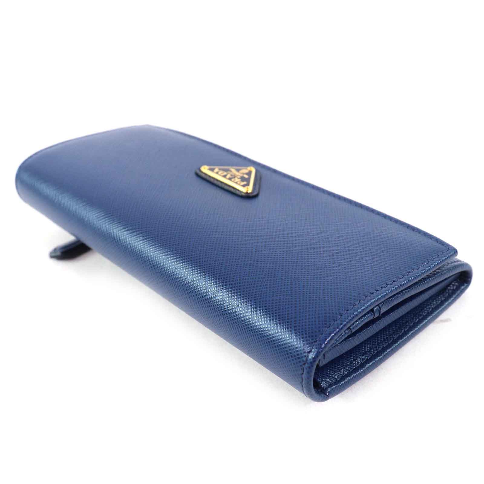 未使用保管品 箱付き プラダ 二つ折り財布 サフィアーノ  