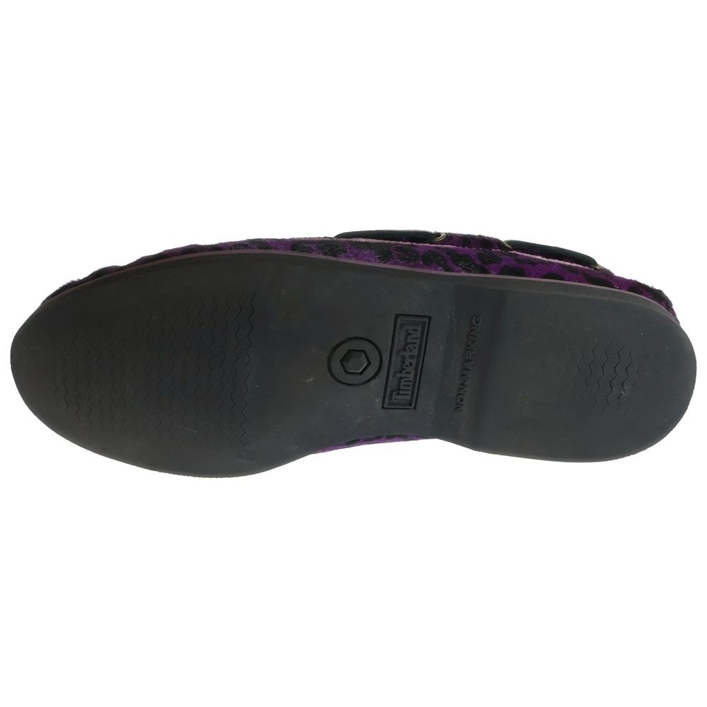 Timberland ティンバーランド × WACKO MARIA ワコマリア クラシック ツーアイ ボートシューズ ハラコ デッキシューズ パープル レオパード