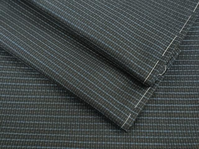 平和屋着物●男性 本場大島紬 格子 正絹 ♥ du