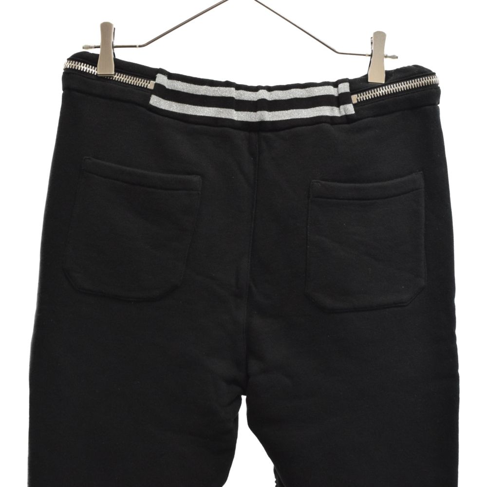 BALMAIN バルマン 18AW バイカー ジップ トラックパンツ W8H5584J093 ブラック BALMAIN (バルマン) 18AW zip-detail biker track pants W8H5584J093