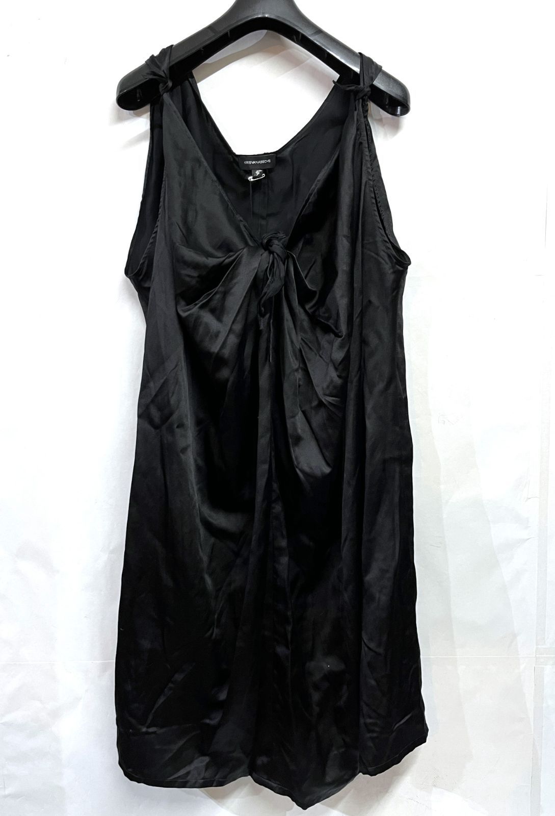 00s ヴィンテージ KRISVANASSCHE｜クリスヴァンアッシュ TOP KNOTS ON SHOULDER STRAPS シルク ワンピース KWY