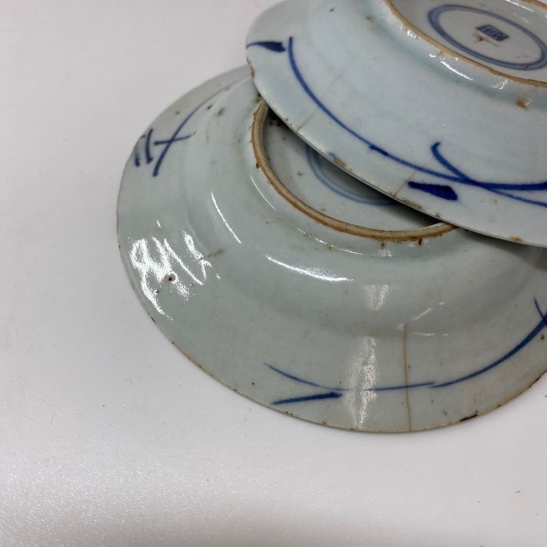 中国清朝時代 新渡青花皿6枚 木箱付 直径11.3㎝ 東Y6-1218④ - メルカリ