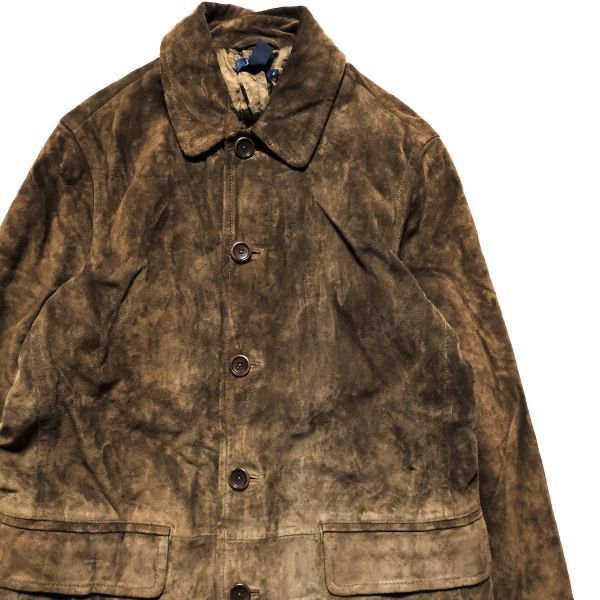 90's 00's Jクルー J.CREW 配送 スエード レザージャケット 茶系 (M