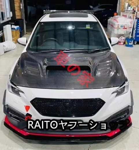 スバルVBH WRX カーボンファイバー ルーバー付きボンネット 冷却通気エンジンフード EPA2タイプ 改造