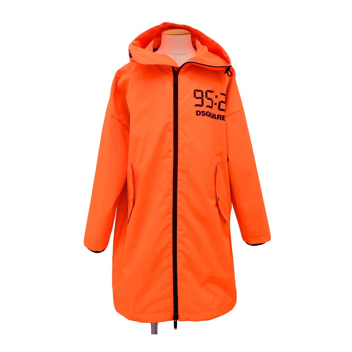 ディースクエアード ネオンカラー モッズコート メンズ オレンジ