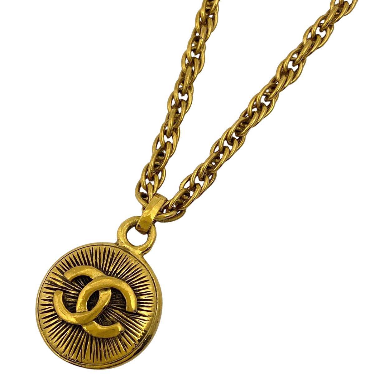 シャネル CHANEL ココマーク チェーン ネックレス ラウンド ネックレス GP ゴールド レディース