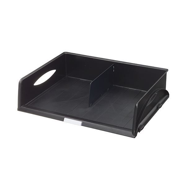 【中古品】　Bristol トレイ 黒 薄型 洋風トレイ T-6 黒 - 店舗用品のミセダス