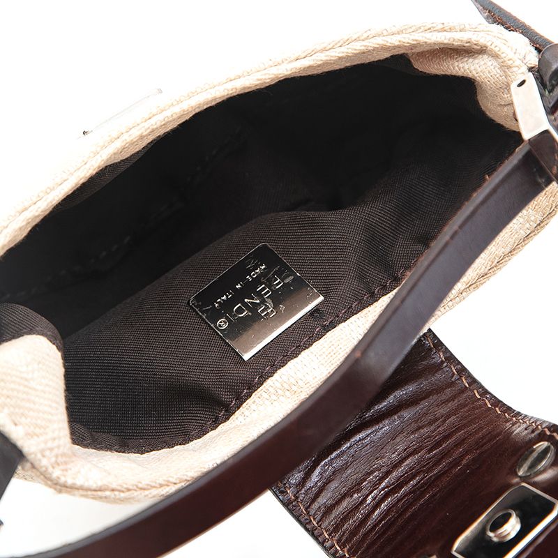 FENDI フェンディ ハンドバッグ ズッカ ミニクロワッサン ポーチ