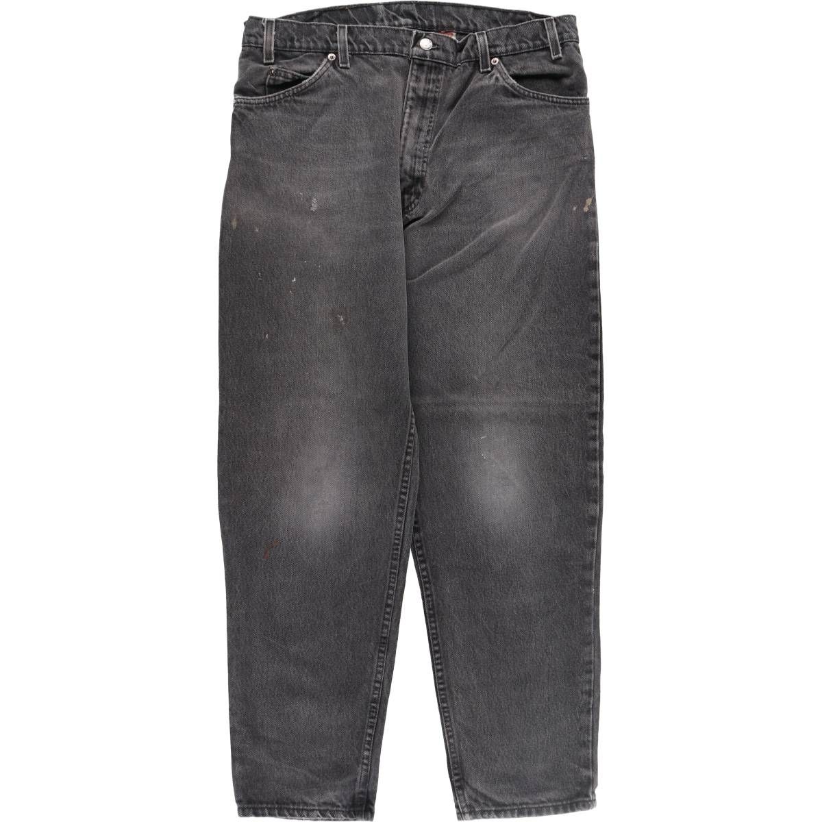 古着 90年代 リーバイス Levi's 40505-4159 ペイント ブラックデニム テーパードデニムパンツ USA製 メンズw36相当/evb009039