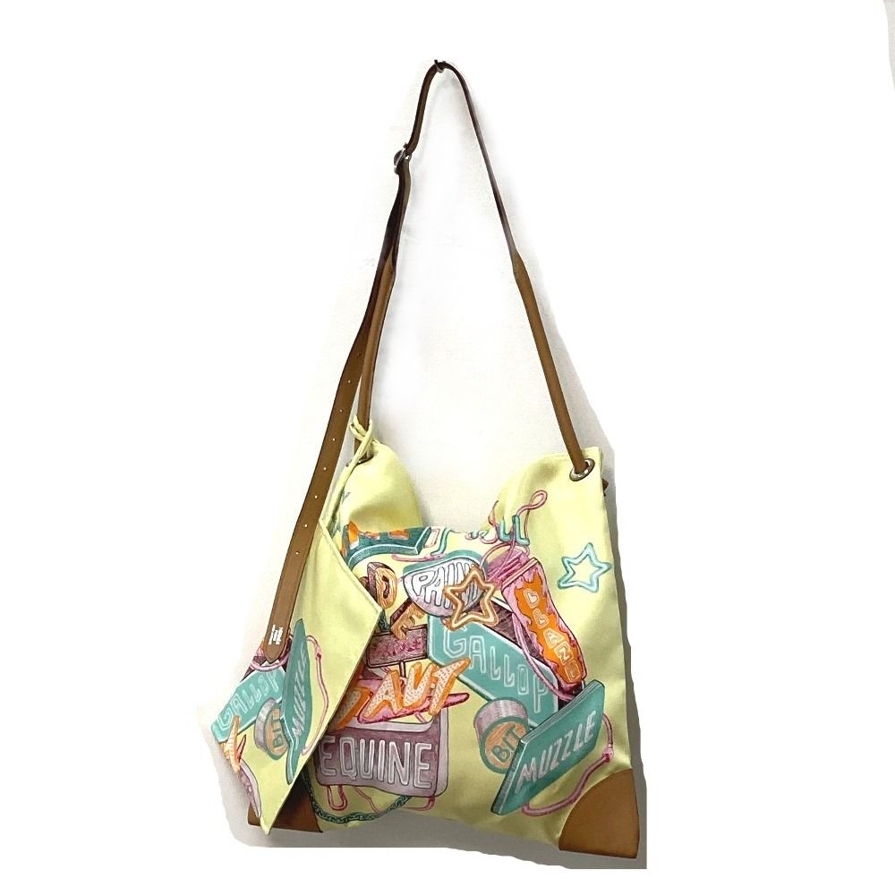 エルメス シルキーシティ PM トートバッグ イエローシルク HERMES