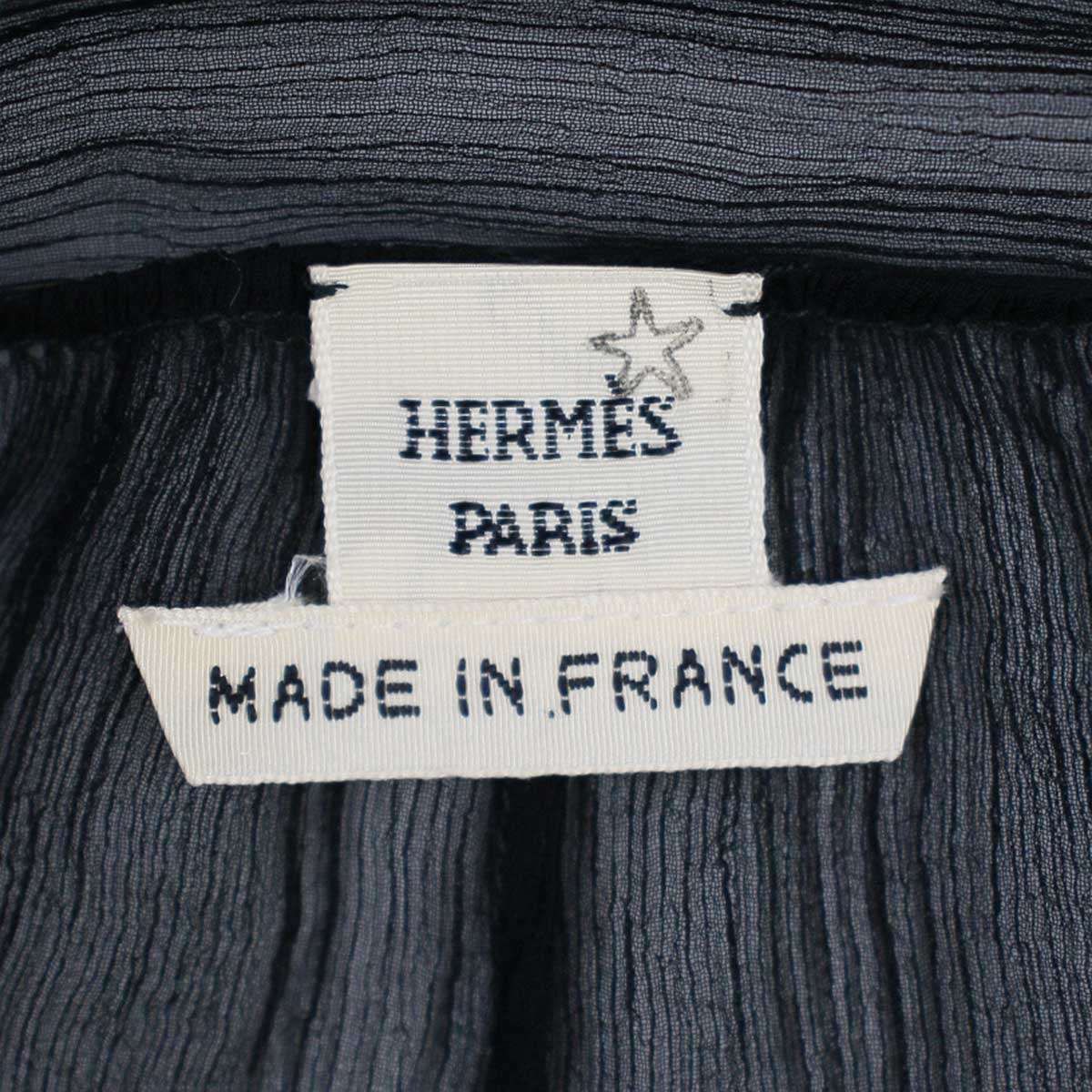 HERMES エルメス シルクシフォン ブラウストップス ブラック 38 - メルカリ