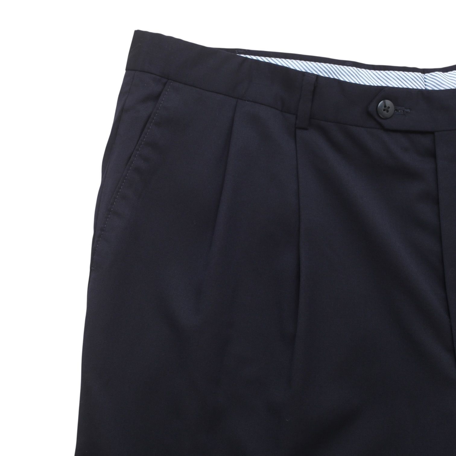 90s ラルフローレン ウール ツータックスラックス ネイビー W34 L30 90s ラルフローレン ウール ツータックスラックス ネイビー W34 L30