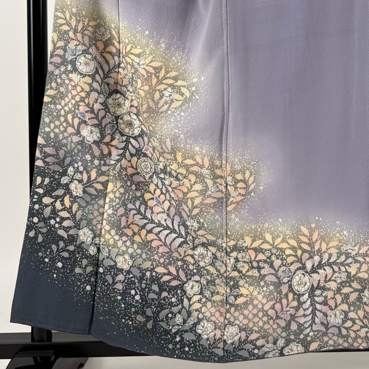 翠山工房　辻が花　付下げ＊長尺トールサイズ　袷着物 ゴールドベージュ 1SY3 付下げ 身丈158cm 裄丈68cm L 袷 翠山工房 やまと 落款 辻が花