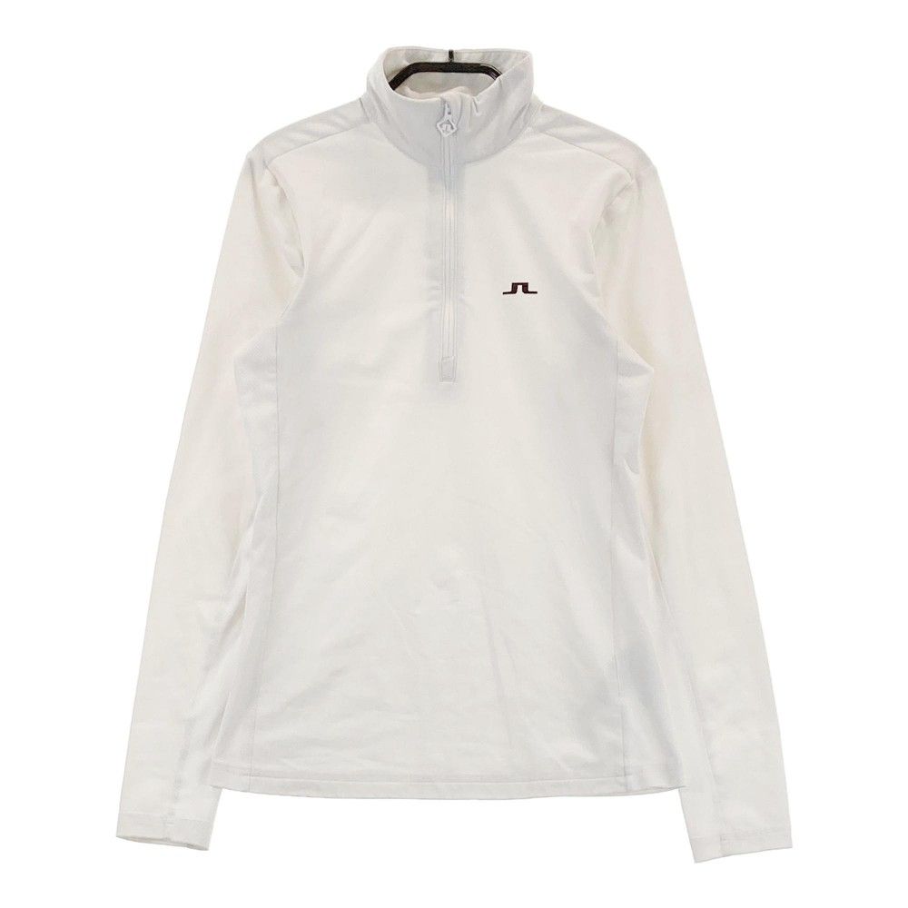 新品 J.LINDEBERG ゴルフ 長袖ハーフジップシャツ ホワイト L