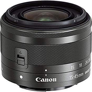 【】【非常に良い】Canon 標準ズームレンズ EF-M15-45mm F3.5-6.3IS STM(グラファイト) ミラーレス一眼対応 EF-M15-45ISSTM w17b8b5