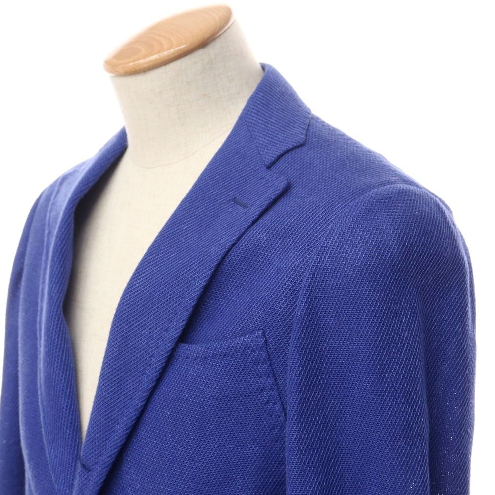 【中古】リングヂャケット リングジャケット RING JACKET コットンリネン 3B テーラードジャケット スマルトブルー系【サイズ42】【メンズ】-1