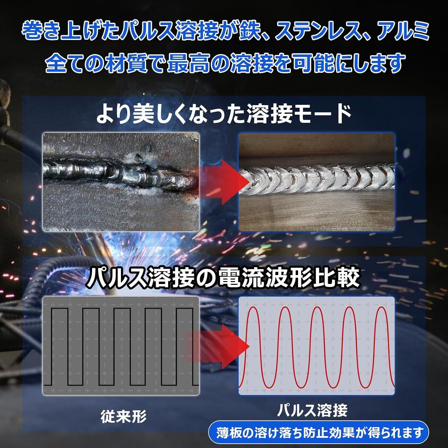 溶接機 半自動 100v 200V 兼用 205A アルミ溶接機 TIG溶接機 MMA 