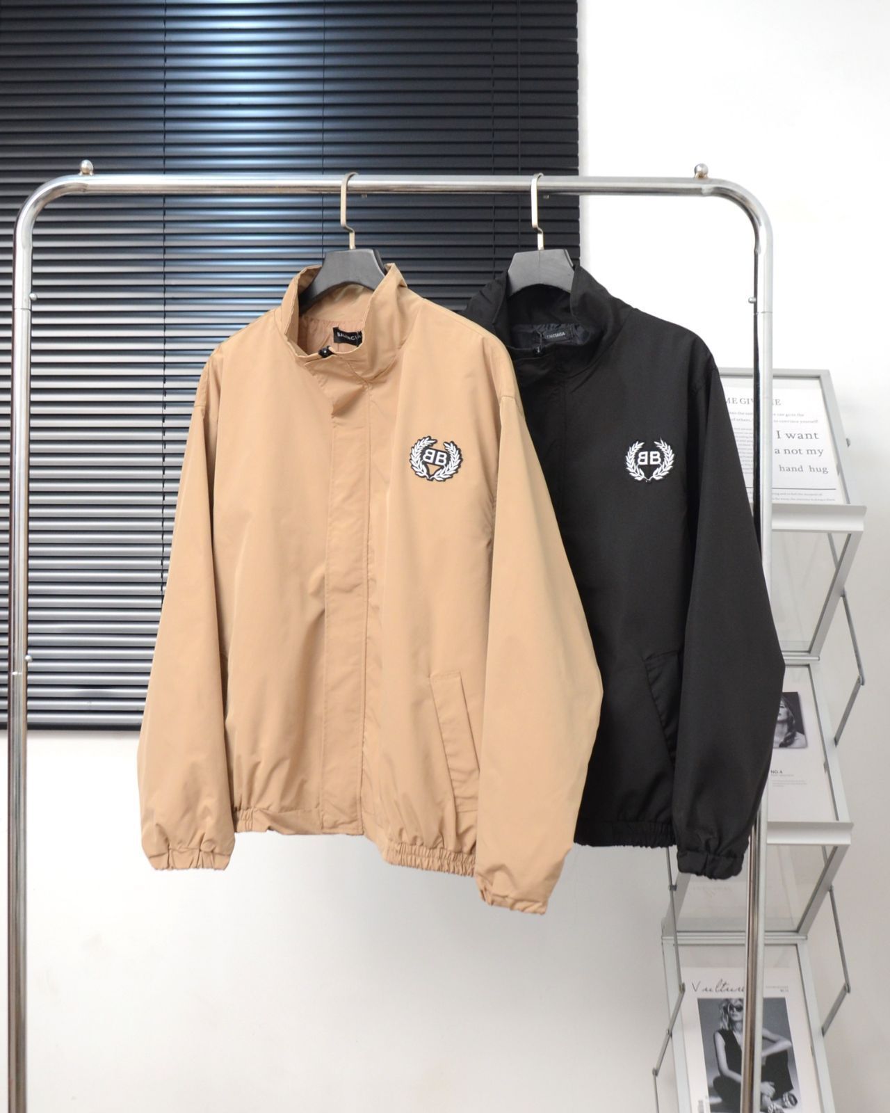 バレンシアガ Balenciaga BLCG の定番の麦穂柄防水ライダージャケット