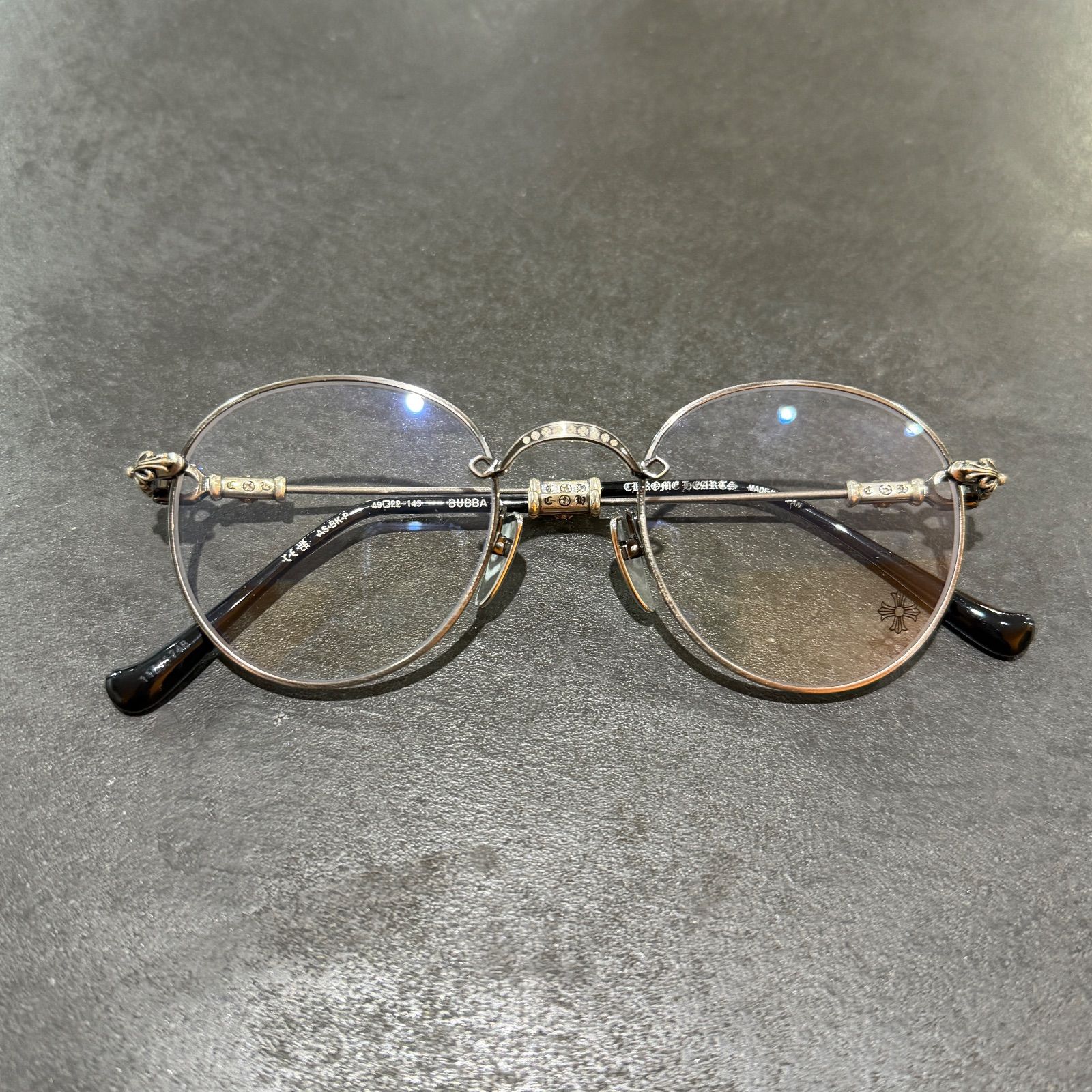 CHROME HEARTS BUBBA-A MBK SS-MBK-P MATTE BLACK SHINY SILVER-MATTE BLACK-P サングラス アイウェア 眼鏡 クロムハーツ 49-22-145 357 M 2