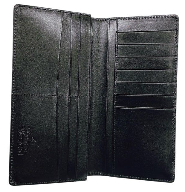 メゾンマルジェラ 長財布 4ステッチ L字ファスナー ダークグリーン 希少色 メゾンマルジェラ 長財布 4ステッチ L字ファスナー ダーク