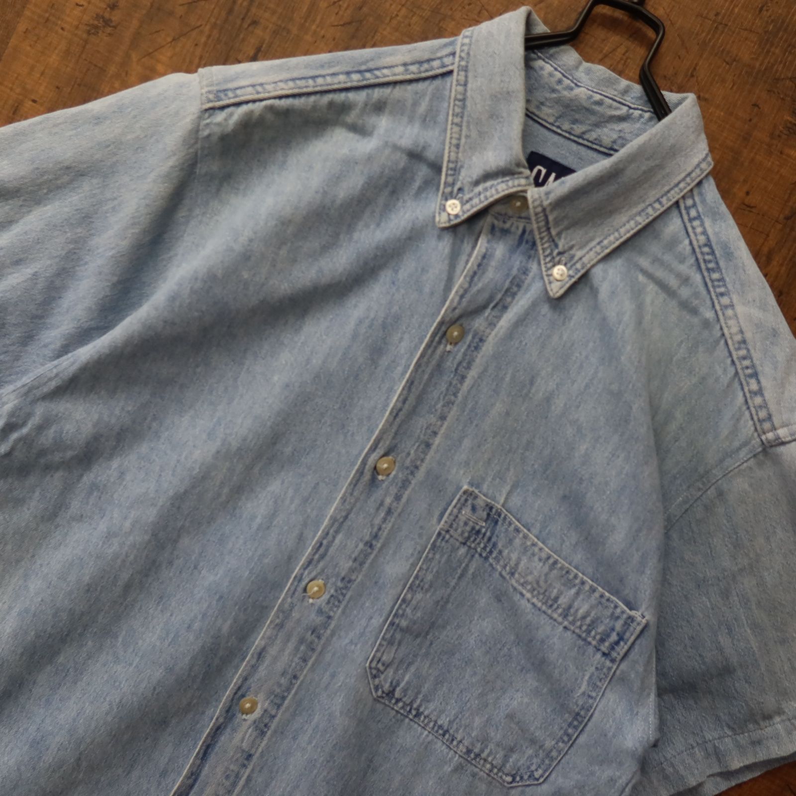 90s Vintage US古着☆GAP ギャップ OLD オールド デニム 半袖 シャツ