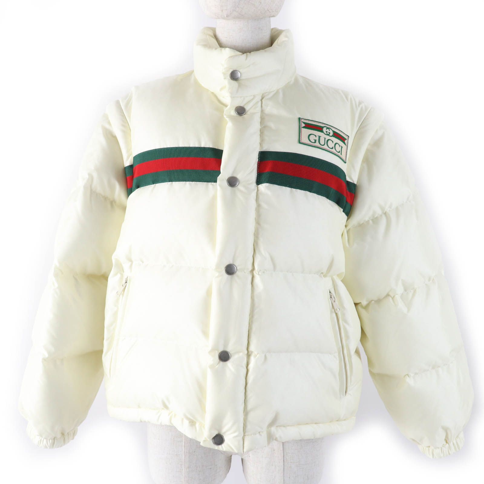 美品☆GUCCI グッチ 683216 ショート丈 2WAY ダウンベスト ボンバー 