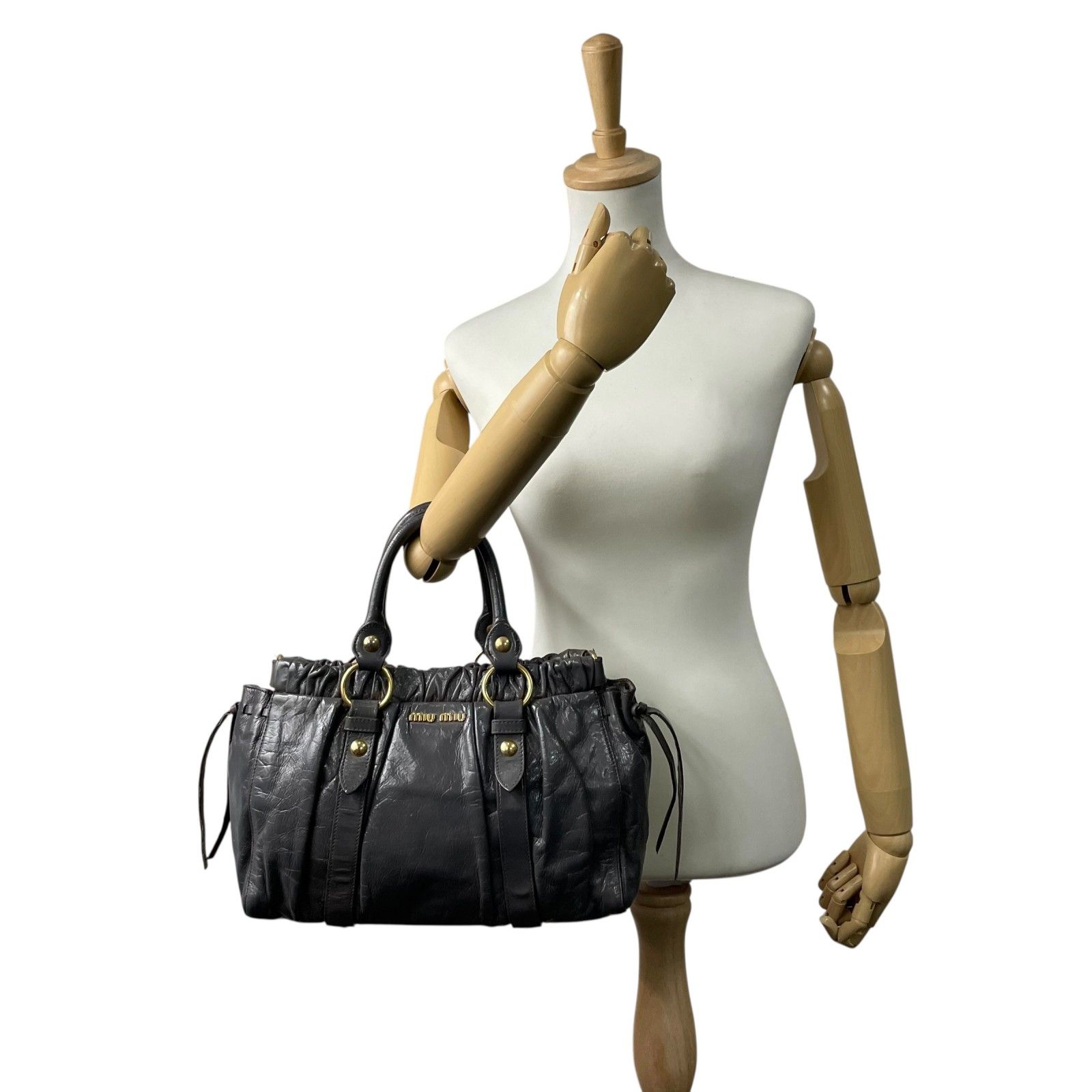 ミュウミュウ アーカイブ ヴィッテロルクス 2way ハンドバッグ 【公式