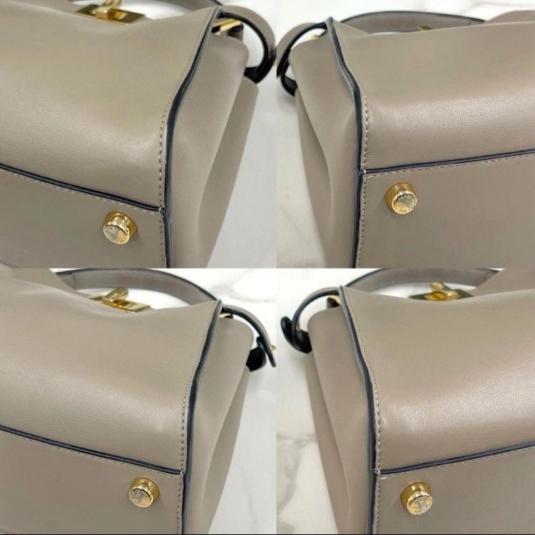 フェンディ ピーカブー アイコニック エッセンシャリー 2way グレージュ NICORILABO_COM