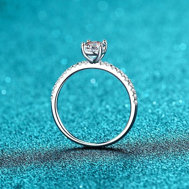半額 50％OFFの通販 モアサナイト 指輪 リング 1ct 人工ダイヤモンド シルバー925 アクセサリー