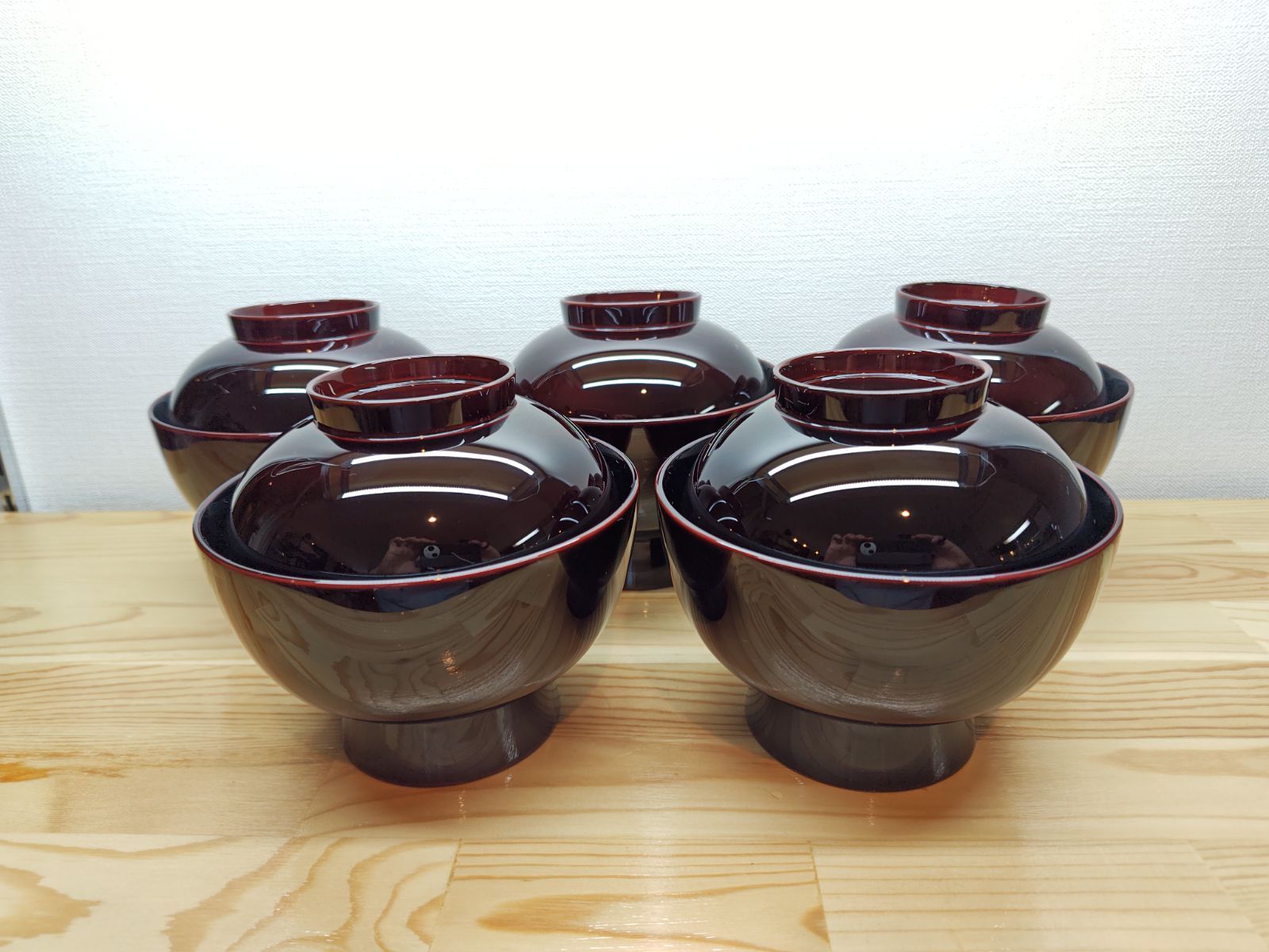 送料込【逢絢亭】茶道具 懐石道具 吸物椀 輪島塗 春秋蒔絵 5