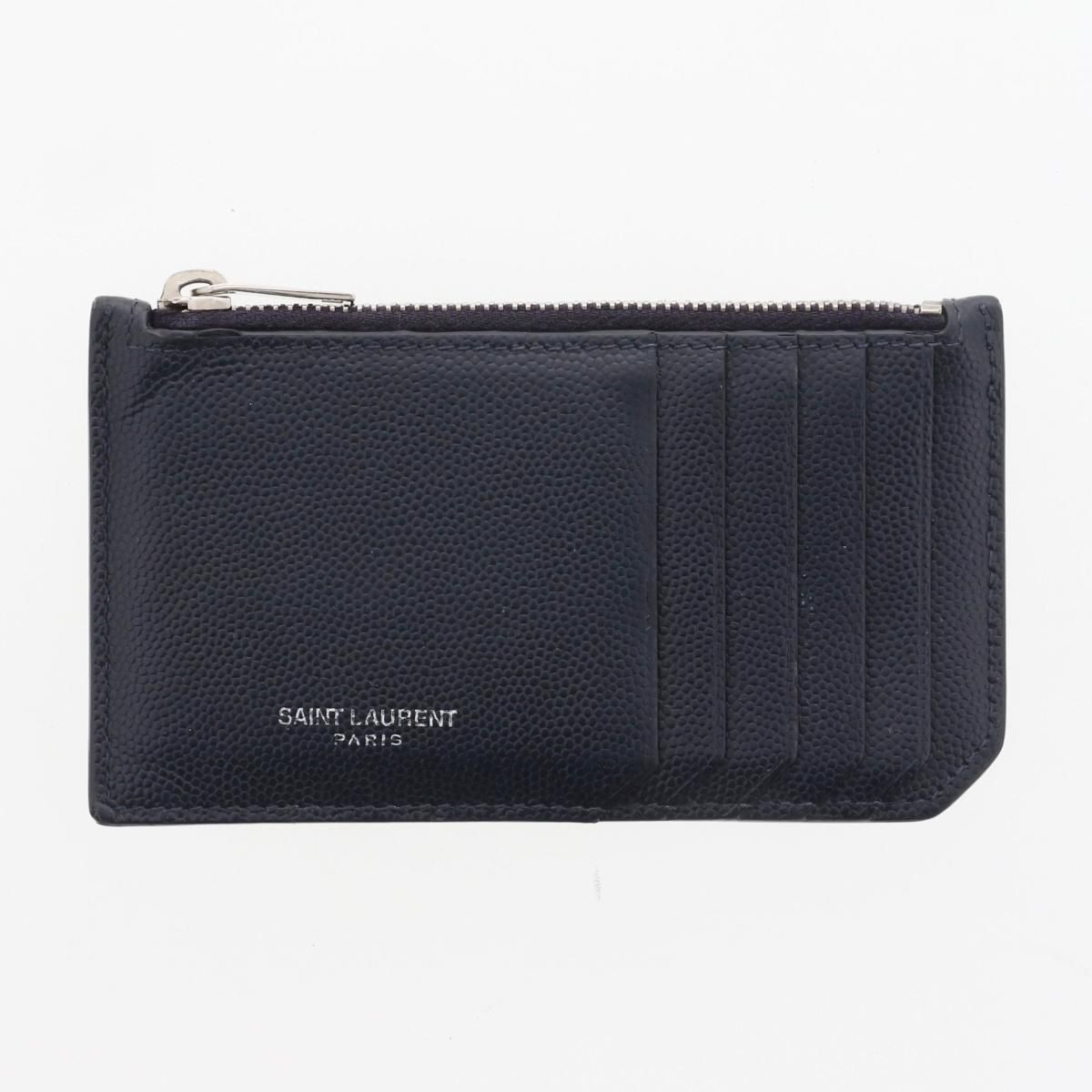 SAINT LAURENT サンローラン フラグメントケース カード コインケース 小物 名刺入れ|ｶｰﾄﾞｹｰｽ Black 609362 used B