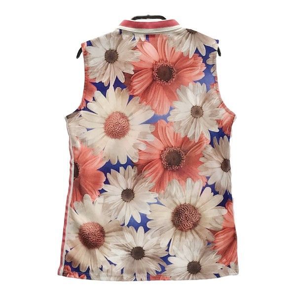 ARCHIVIO アルチビオ ノースリーブポロシャツ 花柄 ブルー系 38