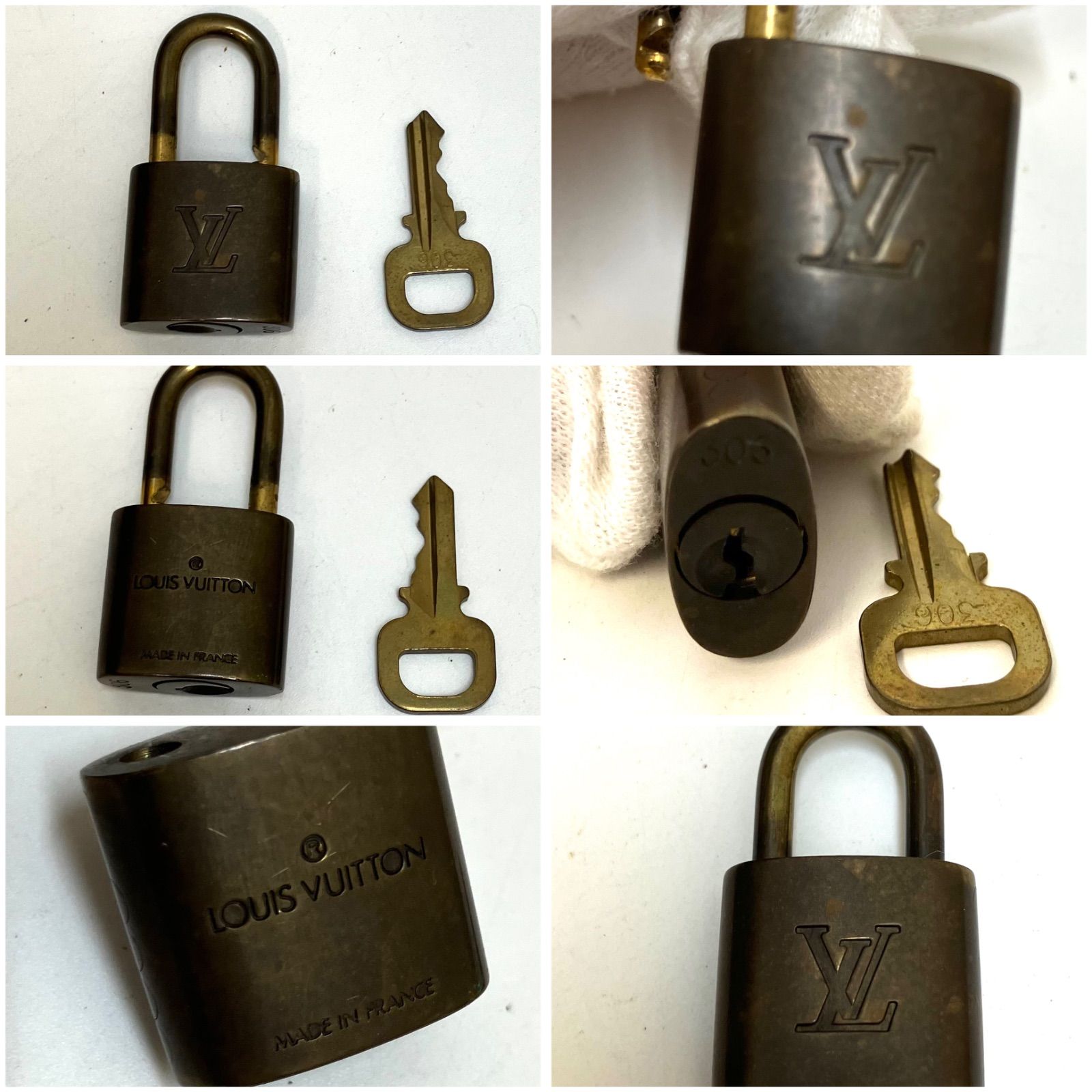 LOUIS VUITTON ＊モノグラム スピーディ25 パドロック 南京錠 鍵