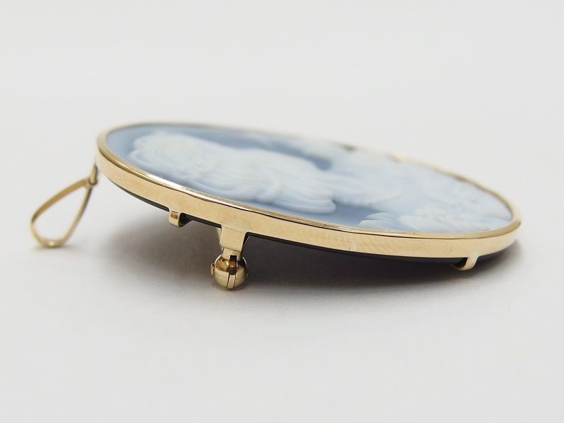 K18 カメオ ブローチ ペンダントトップ - メルカリ